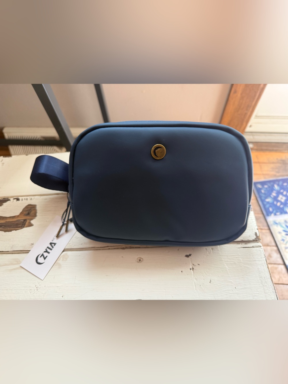 Zyia Active Crossbody Belt Bag Navy Blue New With Tags Unisex Adjustable Strap